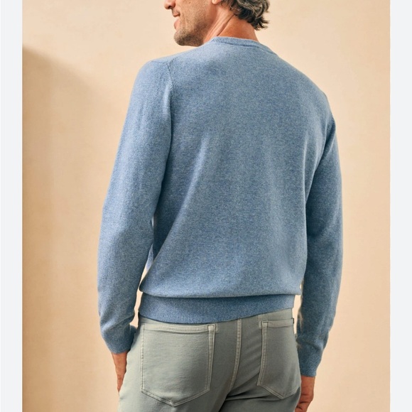 Faherty Mountain Blue Crewneck Sweater Soft Knit  Long Sleeve Men’s Size XL - Picture 2 of 7